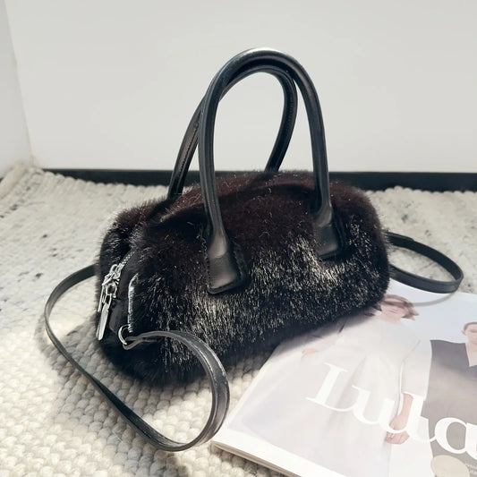 Blake | Faux Fur Box Shoulder Bag
