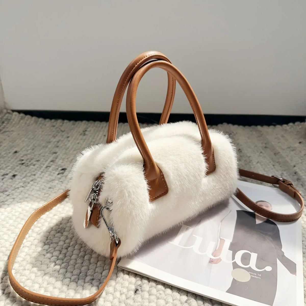 Blake | Faux Fur Box Shoulder Bag