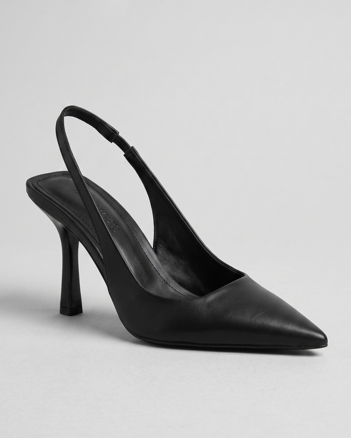 AlmondStep Leather Slingback Heel