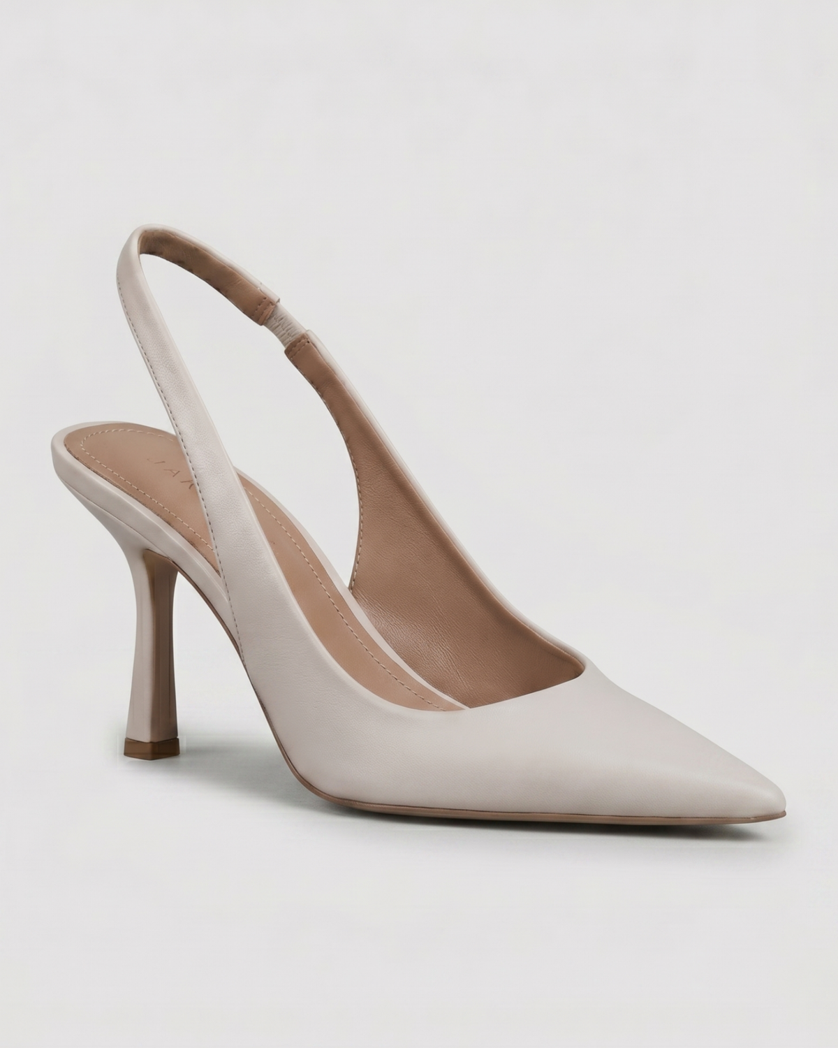 AlmondStep Leather Slingback Heel