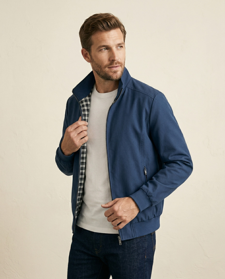 Landon| Bomber Jacket Refined Coastal