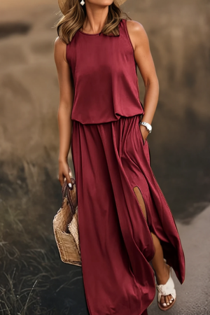 Isabelle | Sleeveless Flowy Maxi Dress