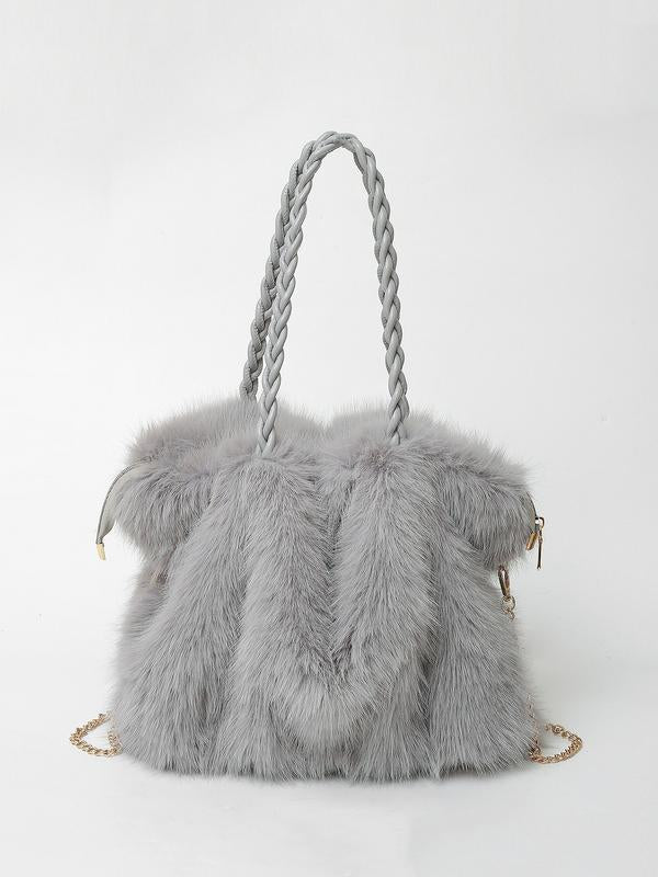 Sloane | Plush Velvet Shoulder Tote