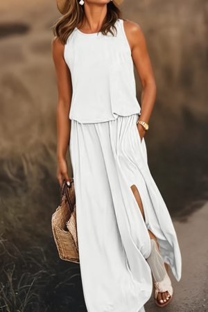 Isabelle | Sleeveless Flowy Maxi Dress
