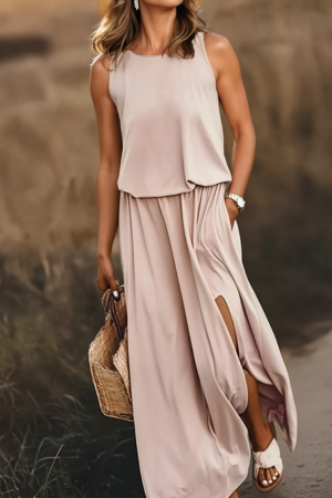 Isabelle | Sleeveless Flowy Maxi Dress