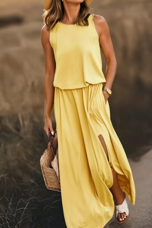 Isabelle | Sleeveless Flowy Maxi Dress