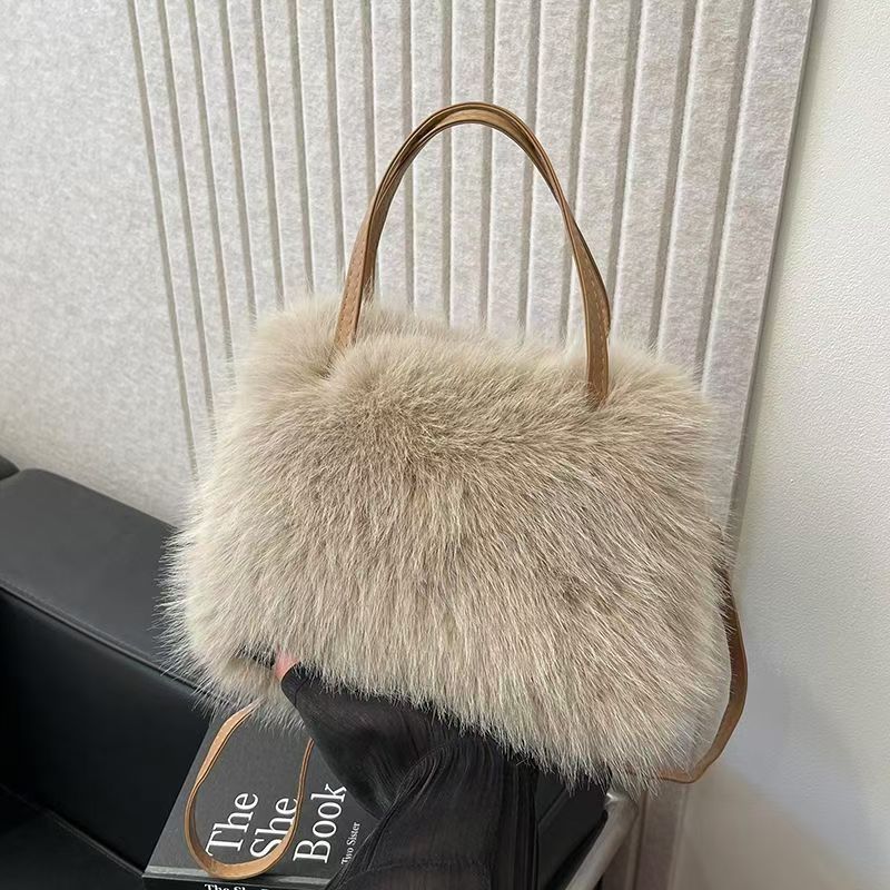 Harper | Faux Fur Bag with Handle & Strap