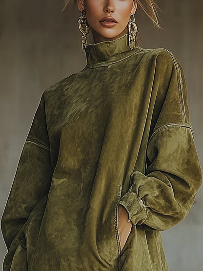 Zoë | Cozy Suede Fringe Dress