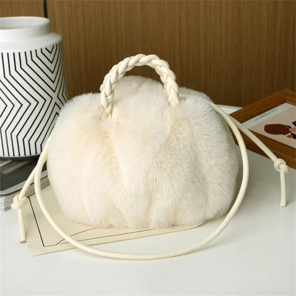 Avery | Plush Pumpkin Shoulder Tote