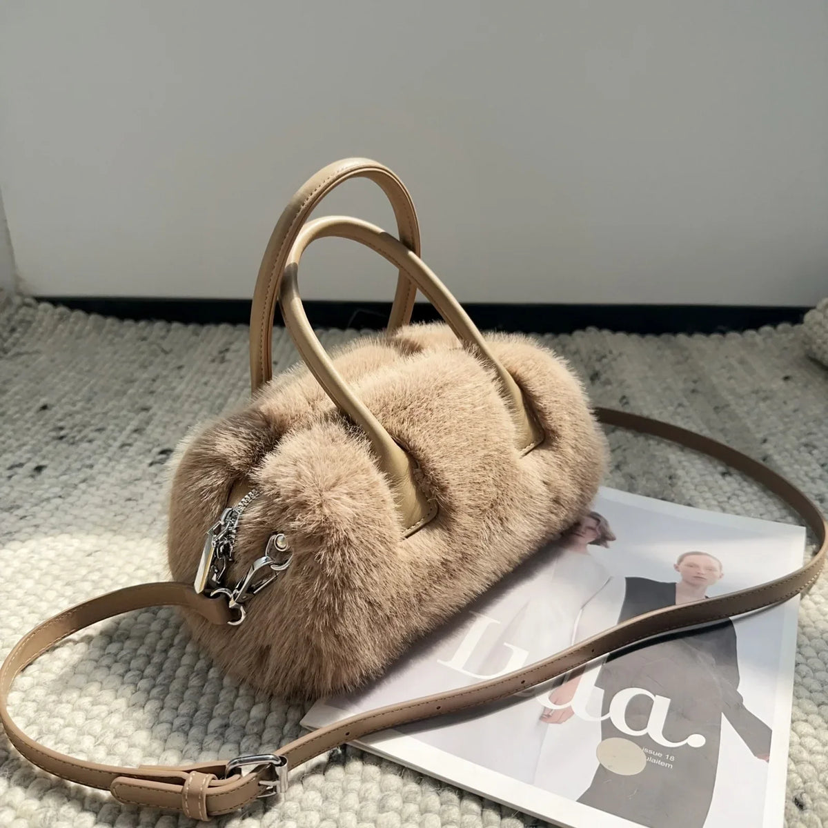 Blake | Faux Fur Box Shoulder Bag