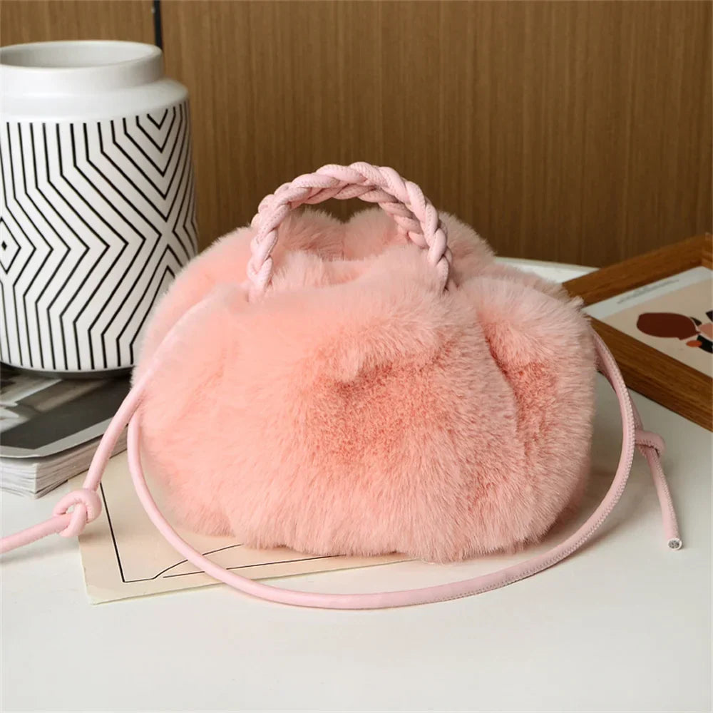 Avery | Plush Pumpkin Shoulder Tote