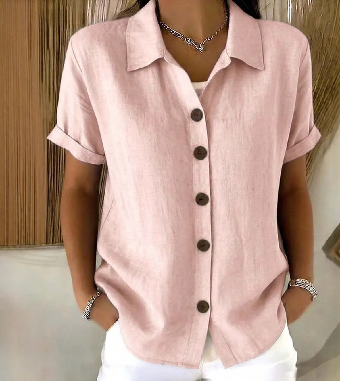 Kate | Linen Button Down Shirt