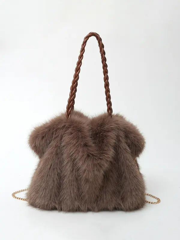 Sloane | Plush Velvet Shoulder Tote