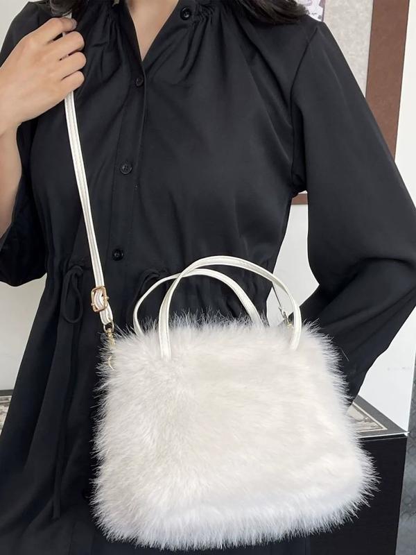 Harper | Faux Fur Bag with Handle & Strap