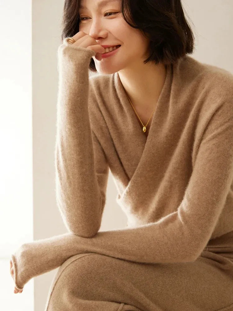 Amelie | Cashmere-Blend Wrap Sweater