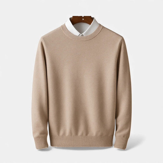 Lucian | Fine-Knit Layered-Collar Sweater