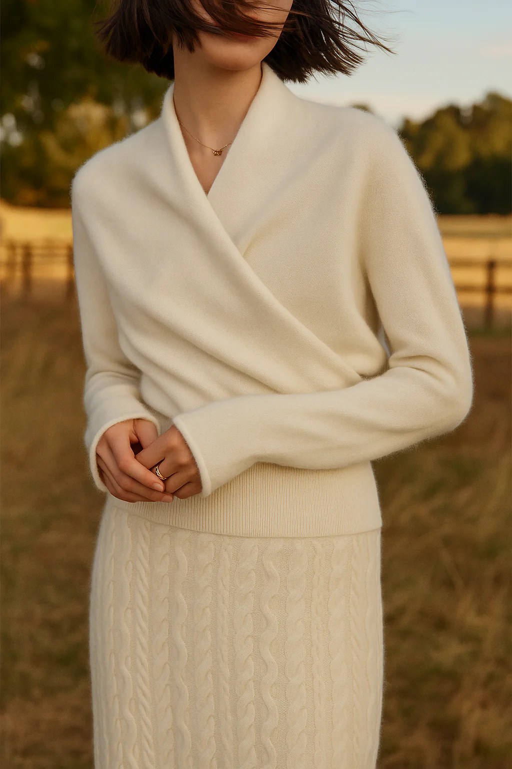 Amelie | Cashmere-Blend Wrap Sweater
