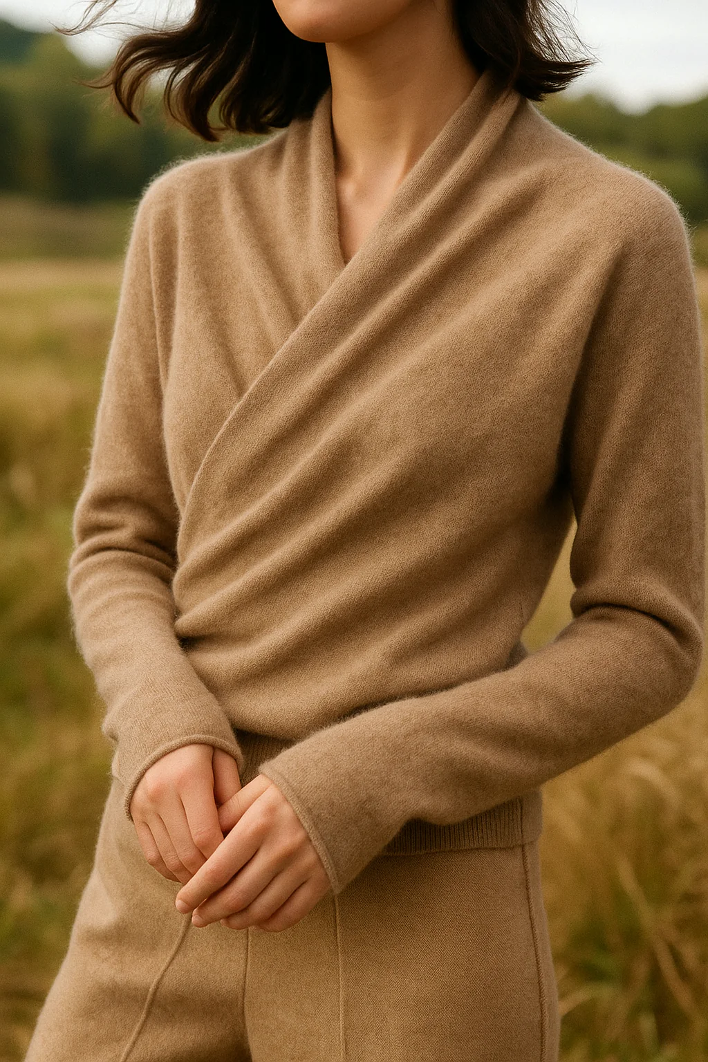 Amelie | Cashmere-Blend Wrap Sweater
