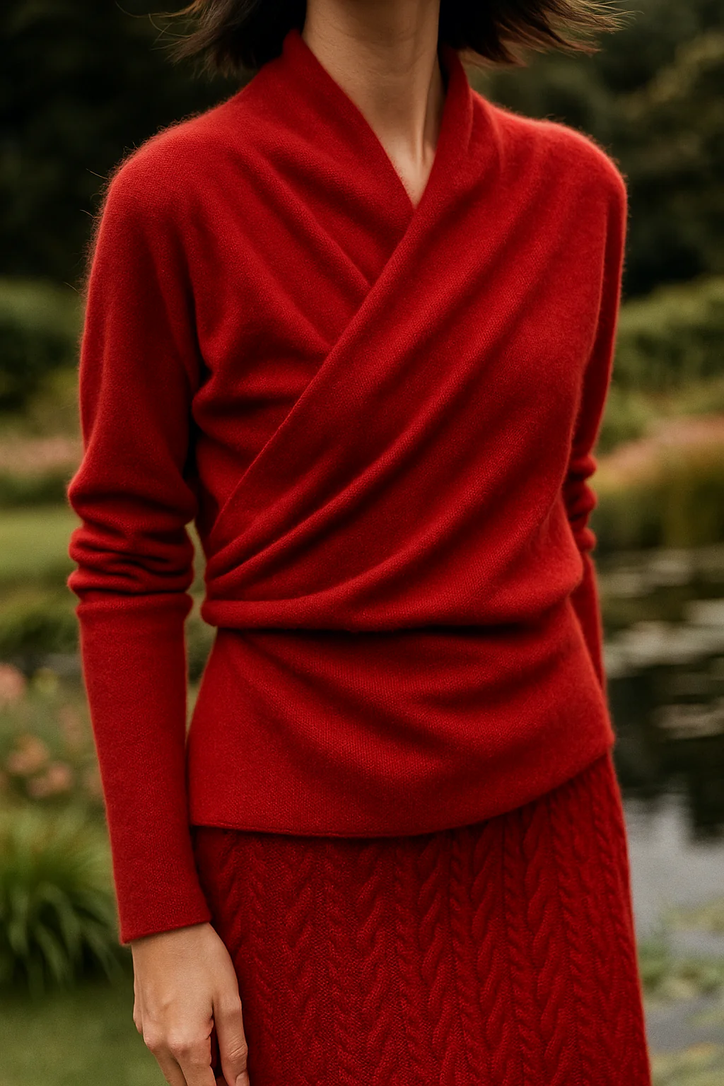 Amelie | Cashmere-Blend Wrap Sweater