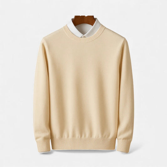 Lucian | Fine-Knit Layered-Collar Sweater