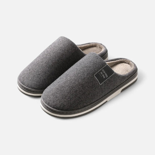 Arden | Herringbone-Look Lined Slippers
