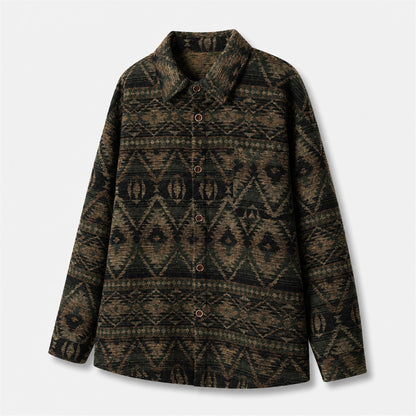 Evren | Geometric Wool-Blend Overshirt